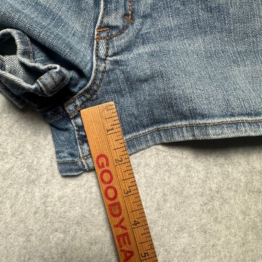 Y2K Abercrombie & Fitch Womens Sz 0 Blue Denim Low Rise Distressed Mini Shorts - Picture 8 of 8